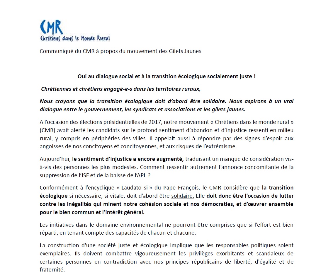 Communique cmr
